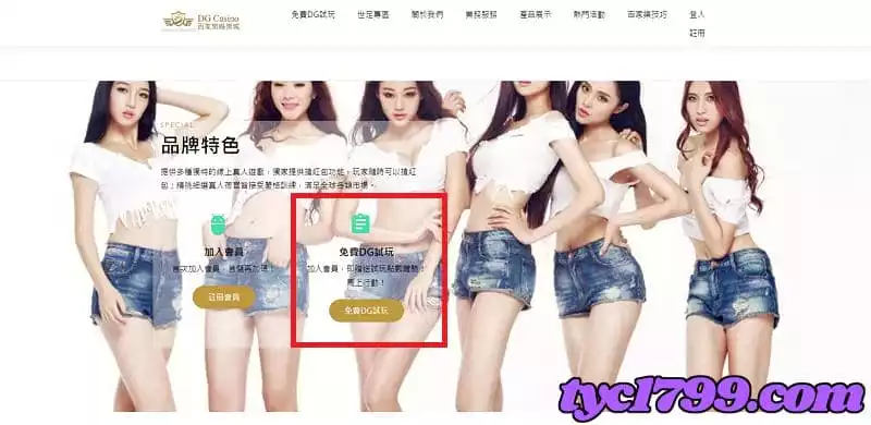 TYC娛樂城提供免費的dg百家樂試玩功能！