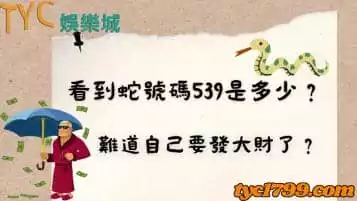 https://www.tyc1799.com/看到蛇號碼539是多少？難道自己要發大財了？