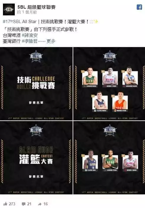 SBL超級籃球聯賽 玩運彩  17th SBL All Star