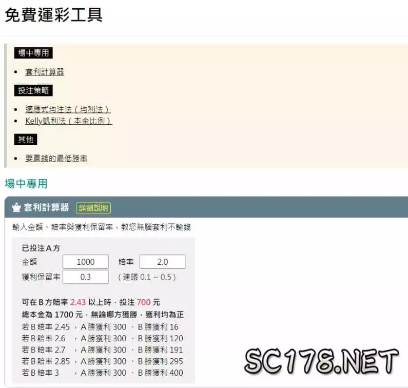 免費運彩工具