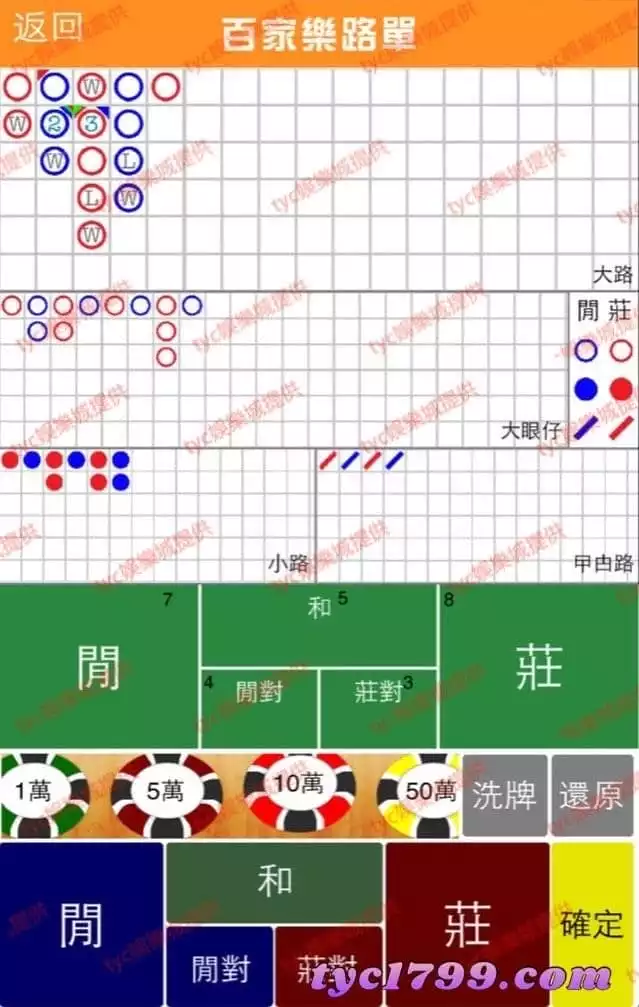 百家樂路法介紹