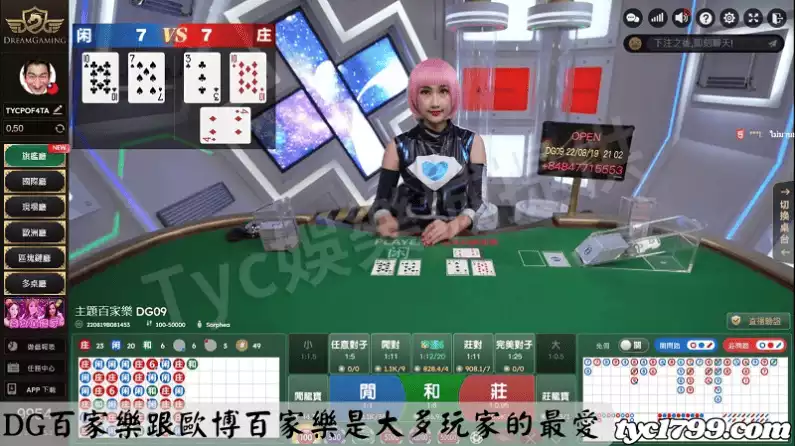DG百家樂跟歐博百家樂是大多玩家的最愛