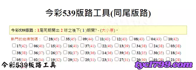 今彩539版路工具