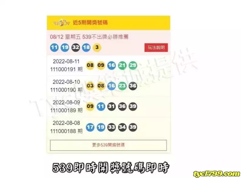 539即時開獎號碼即時