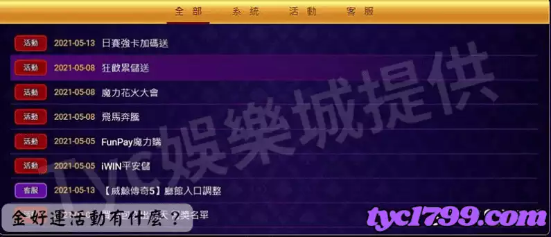 金好運活動有什麼？