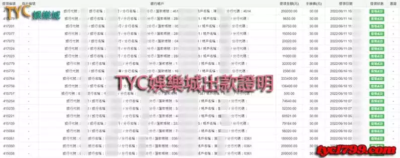 總結TYC娛樂城出款保證 誠信每一天信譽保萬年