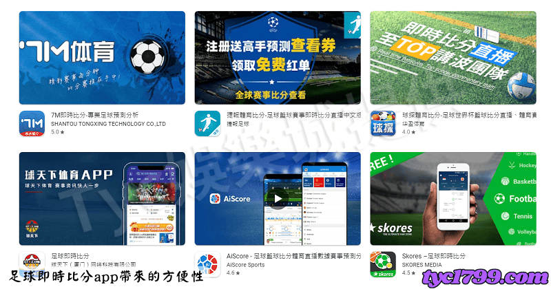 足球即時比分app帶來的方便性
